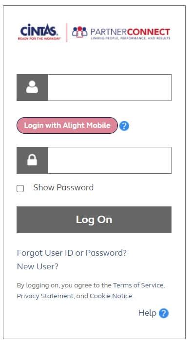 Required Fields. . Cintas partner connect login alight